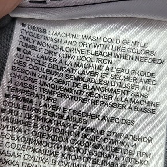 Banana Republic Petite Small Gray Silky Soft Sheer Open Back Blouse Minimalist - Picture 6 of 10